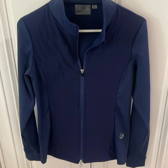 Foray Golf Front Zip insulated hybrid Light Jacket quilted vest Navy blue  Small - Picture 9 of 14